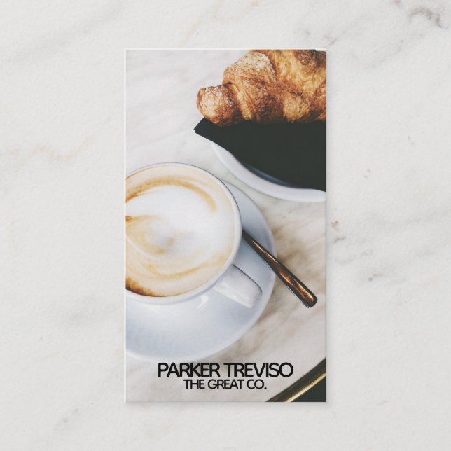 Kaffe och kafé visitkort (Framsida)