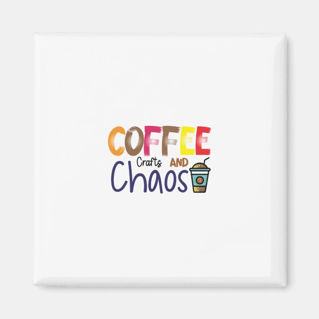 Kaffe och kaffebåtar magnet (Framsidan)