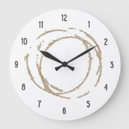 Kaffe och kaffebryggare, köks- stor klocka
