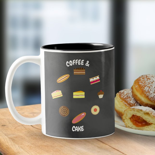 Kaffe Och Kaka Hemlig Tomte Strumpa Fyllare Mugg (Coffee & Cake Mug)