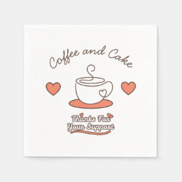 Kaffe och kaka pappersservett