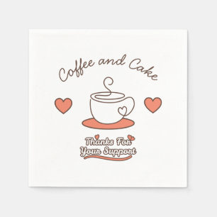Kaffe och kaka pappersservett