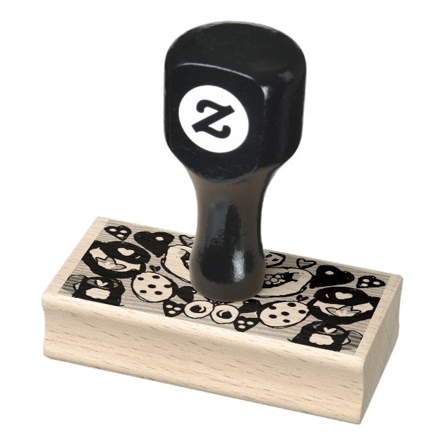 Kaffe och kakor samt choklad stämpel (Stämpel)