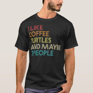 Kaffe och kanske 3 personer Vintage Retro Funny T Shirt