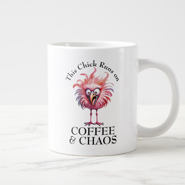 Kaffe och Kaos Roligt Talesätt Jumbo Mugg (Höger)