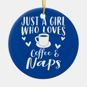 Kaffe- och kapsyl, lätt Nap Älskare design  Julgransprydnad Keramik