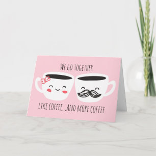 Kaffe och kärlek Alla hjärtans dag Helgkort