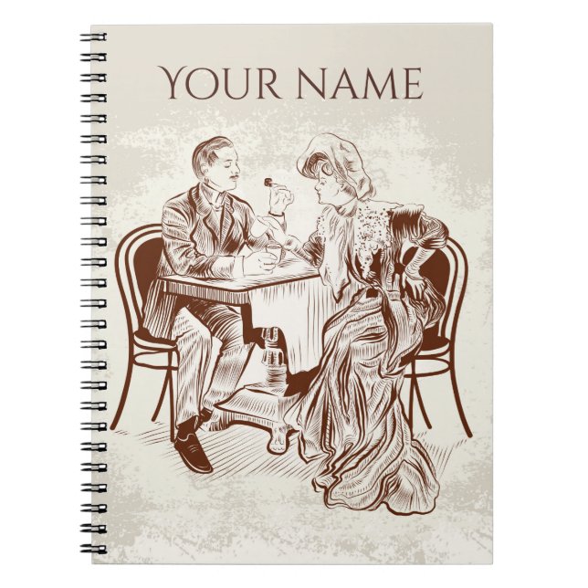 kaffe och kärlek anteckningsbok med spiral (Framsidan)