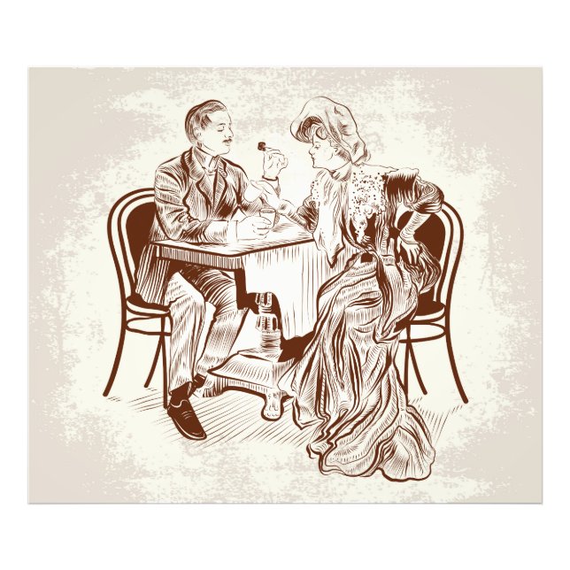 kaffe och kärlek fototryck (Framsidan)