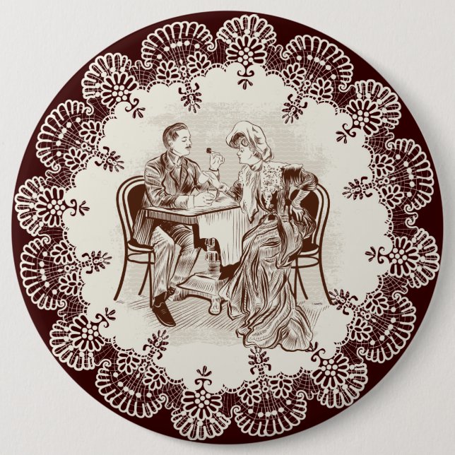 kaffe och kärlek knapp (Framsida)