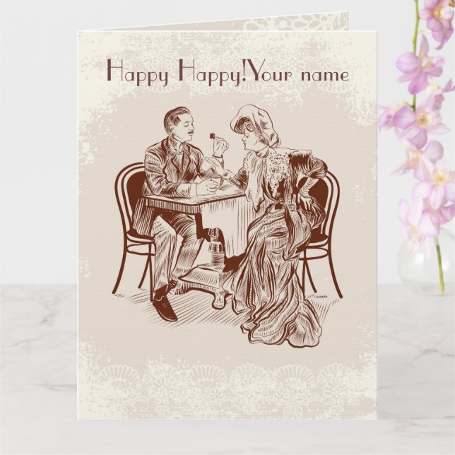 kaffe och kärlek kort (Orkide)