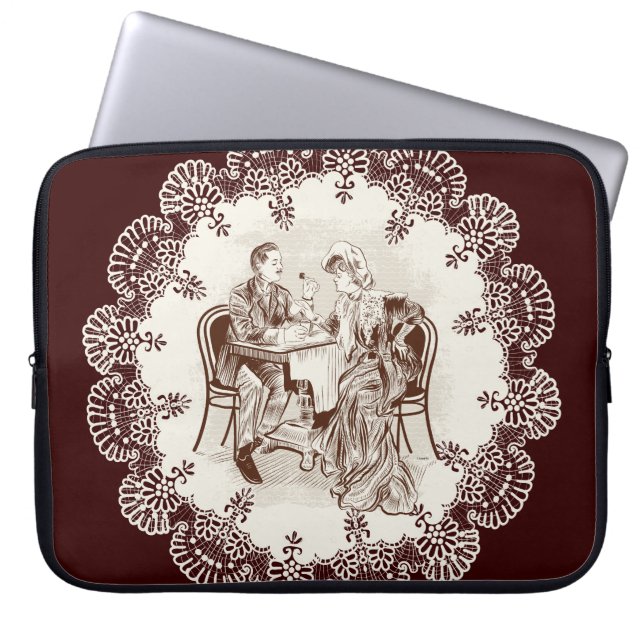 kaffe och kärlek laptop sleeve (Framsidan)