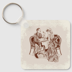 kaffe och kärlek nyckelring
