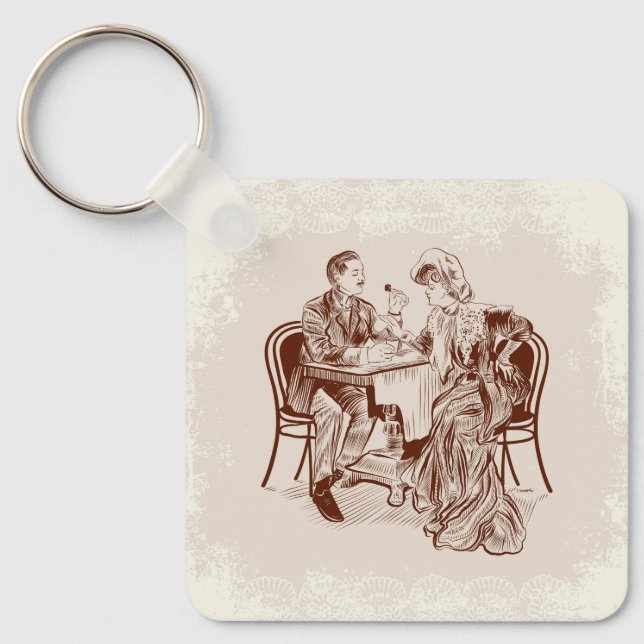 kaffe och kärlek nyckelring (Framsida)