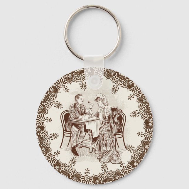 kaffe och kärlek nyckelring (Framsida)