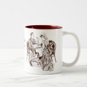 Kaffe och kärlek Två-Tonad mugg