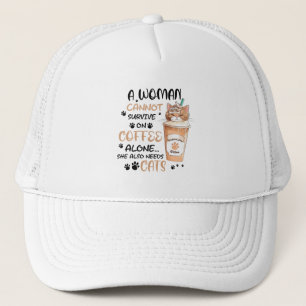 Kaffe och katt - Cute Kawaii Art Keps