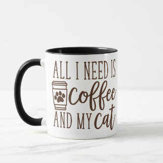 Kaffe och katt mugg