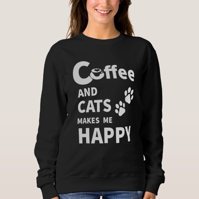 Kaffe och katt t shirt (Framsida)