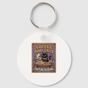 Kaffe Och Katter Katt Teblad Kaffe Spådom Läsning Nyckelring