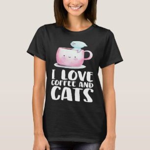 Kaffe och katter Kattmugg Kattkaffekopp T Shirt