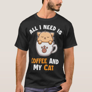 Kaffe och kattkaffe, Mamma, katt och katt T Shirt