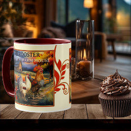 Kaffe och Kisses Tupp Farm House Mugg
