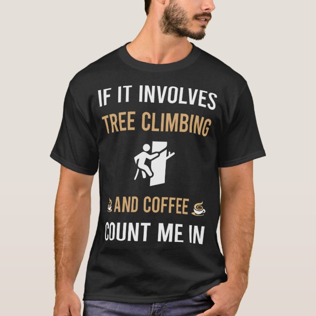 Kaffe och klimatsklimat i Träd T Shirt (Framsida)