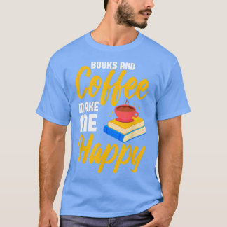Kaffe och koffeincitat från Bok Älskare för kaffe  T Shirt