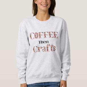 Kaffe och konsthantverkstypografi t shirt