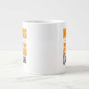 Kaffe och kontemplation ska märkas jumbo mugg