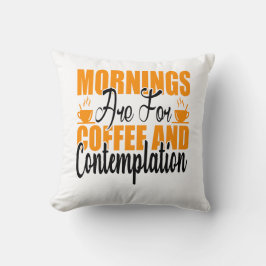 Kaffe och kontemplation ska märkas kudde
