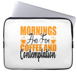 Kaffe och kontemplation ska märkas laptop fodral