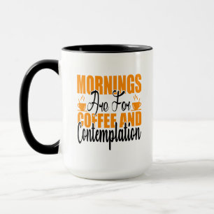 Kaffe och kontemplation ska märkas mugg