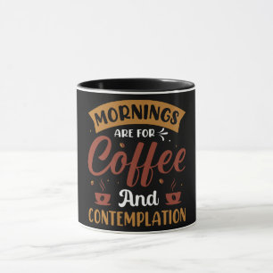 Kaffe och kontemplation ska märkas mugg