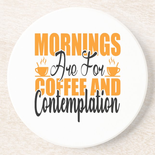 Kaffe och kontemplation ska märkas underlägg (Framsidan)