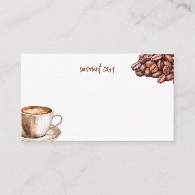 Kaffe och konversation för kommentarkort rådkort (Framsida)