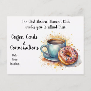 Kaffe och konversation Kvinnors Klubb Vykort