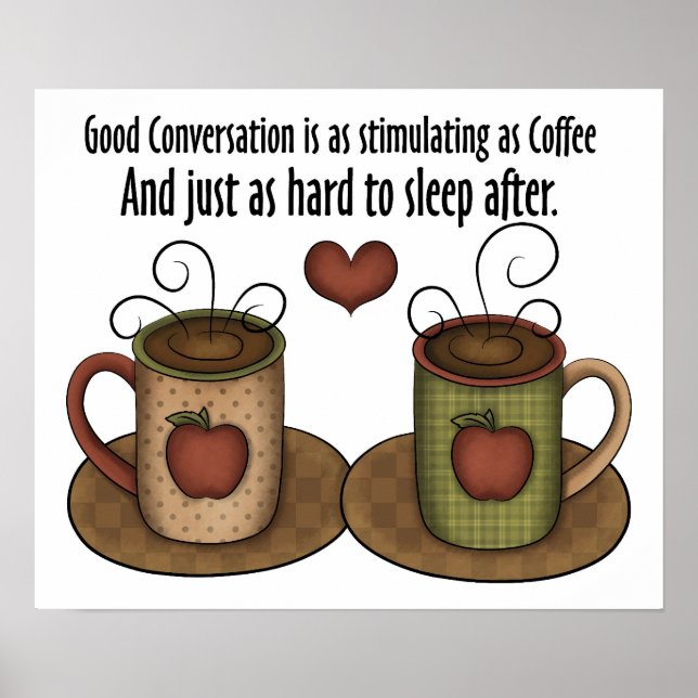 Kaffe och konversation poster (Framsidan)