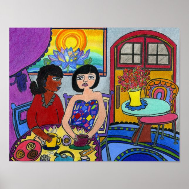 Kaffe och konversation poster (Framsidan)