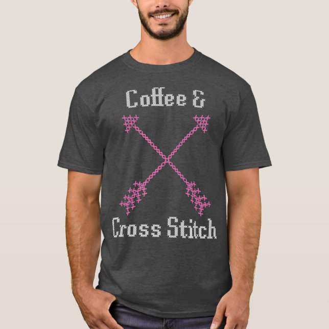 Kaffe och Kor Stitch T för Kor Stitch Kärlek Shirt (Framsida)