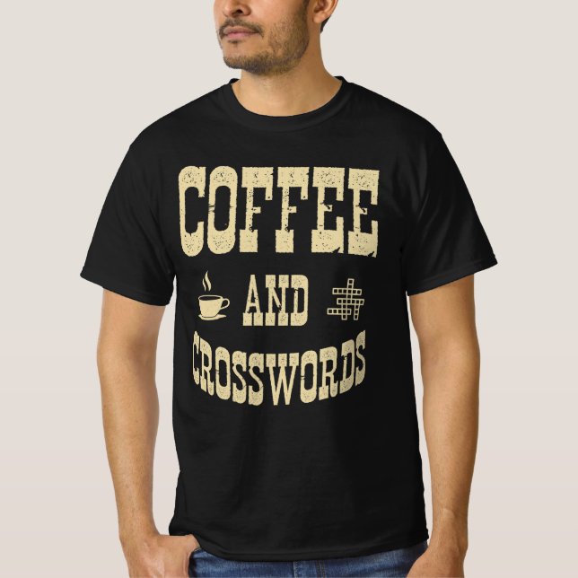 Kaffe och korsord T-Shirt (Framsida)