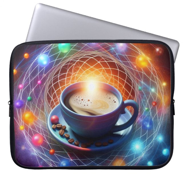 Kaffe och kosmos: En energiSyzygy Laptop Fodral (Framsidan)