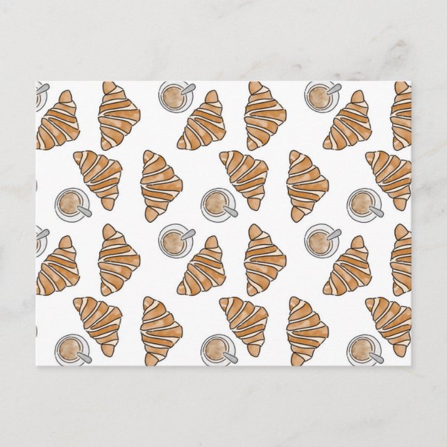 Kaffe och krossanter vykort (Framsida)