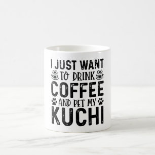 Kaffe- och Kuchi-Rolig hund Kaffemugg