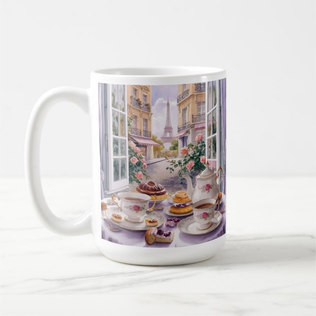 Kaffe och kummel i Paris Frankrike - Dreamy Desser Kaffemugg (Vänster)