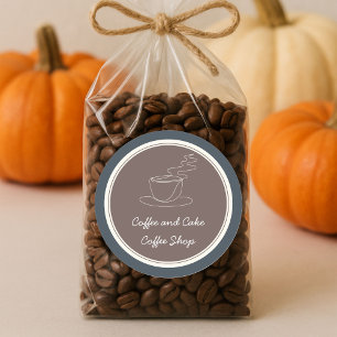 Kaffe- och kummelkaffe fyrkantigt klistermärke