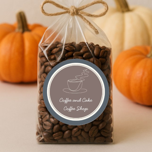 Kaffe- och kummelkaffe fyrkantigt klistermärke (Skapare uppladdad)