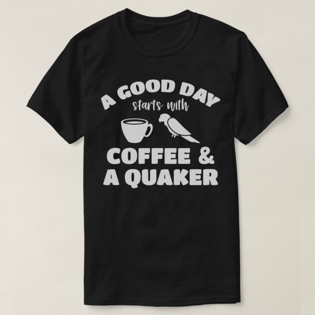 Kaffe och kvaker, bra dag 9 t shirt (Design framsida)