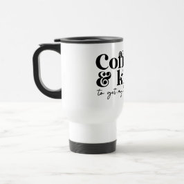 kaffe och kyss för att få min dag igång resemugg